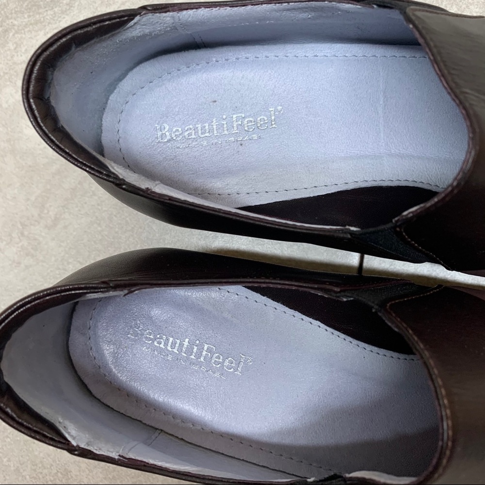 BeautiFeel dark brown leather slip on loafers 41 - Picture 10 of 14